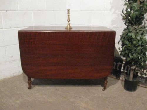 fig 1. ANTIQUE REGENCY MAHOGANY DROP LEAF DINING TABLE C1800 WDB3930/24.3