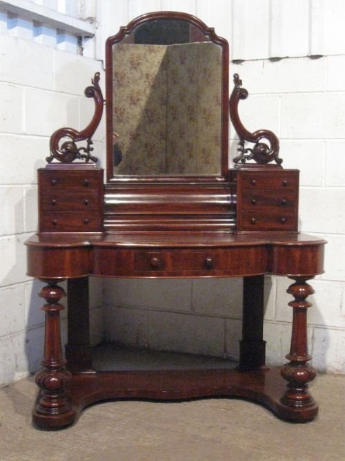 Antique Large Victorian Mahogany Duchesse Dressing Table C1860 Wdb250/24.3