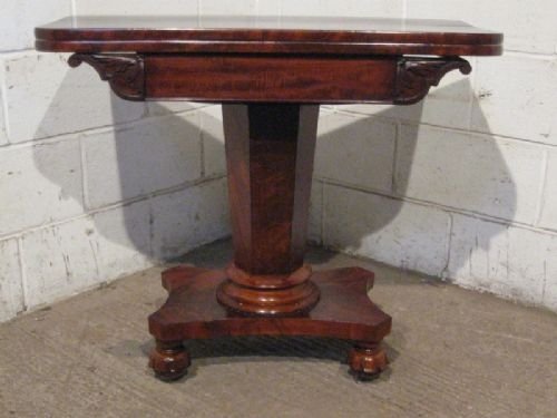 Antique William 1v Mahogany Fold Over Games Table C1820 Wdb4521/24.3