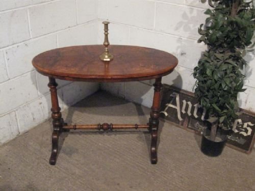 Antique Victorian Inlaid Burr Walnut Side Table C1880 Wdb4527/30.3