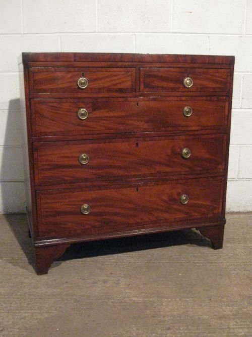 Antique Regency Mahogany Chest of Drawers C1800 Wdb4432/30.3