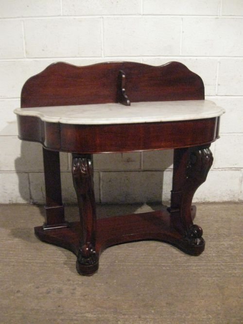 Antique Victorian Mahogany & Marble Duchesse Washstand C1860 Wdb100/30.3