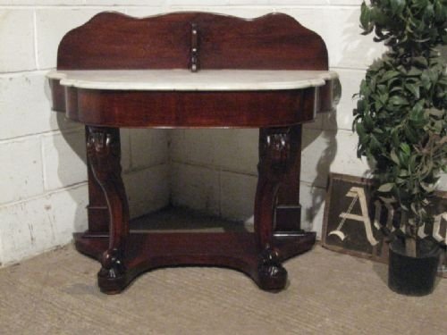 fig 1. ANTIQUE VICTORIAN MAHOGANY & MARBLE DUCHESSE WASHSTAND C1860 WDB100/30.3