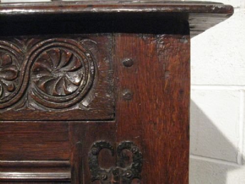 fig 1. ANTIQUE EARLY GEORGIAN COUNTRY OAK PEGGED CUPBOARD ON STAND C1720 WDB280/6.3