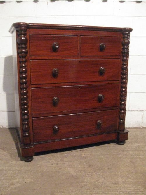 Antique Victorian Mahogany Chest of Drawers C1860 Wdb3881a/6.4