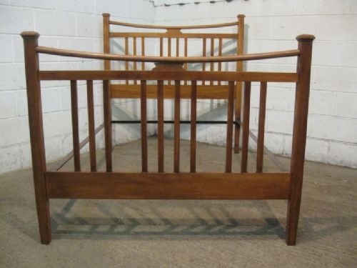 Antique Edwardian Arts & Crafts Satinwood Double Bedstead C1900 Wdb60/6.4