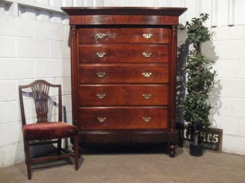 Antique William 1v Large Mahogany Scotch Chest of Drawers with Secret Compartment C1820 Wpv4500/6.4