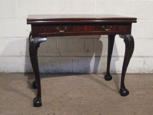 Antique Early Victorian Chippendale Mahogany Fold Over Games Table C1840 Wdb4552/9.4