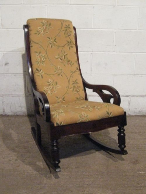 Stunning Antique William 1v Mahogany Rocking Chair C1820 Wdb65/9.4