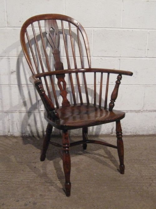 Antique Early Victorian Country Oak & Elm Windsor Chair C1850 Wdb160/13.4