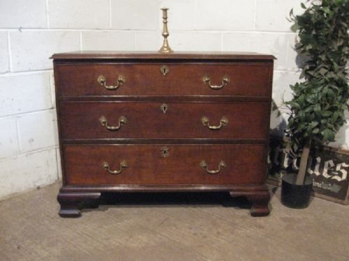 Small Antique Georgian Country Oak Chest of Drawers C1780 Wdb4629/13.4