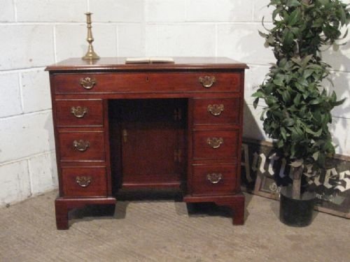 fig 1. STUNNING ANTIQUE GEORGIAN REGENCY MAHOGANY PEDASTAL DESK C1800 WNK4996a/13.4