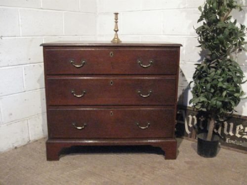 Antique Small Georgian Country Oak Chest of Drawers C1780 Wdb4614/13.4