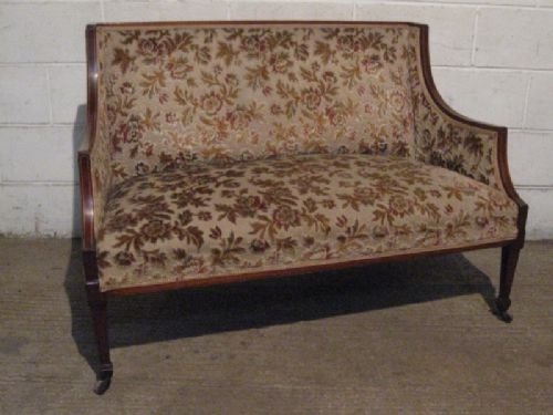 Antique Edwardian Inlaid Mahogany Sofa C1900 Wjm200/14.4