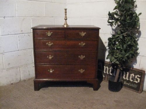 Lovely Antique Georgian Country Oak Small Chest of Drawers C1780 Wdb240/14.4