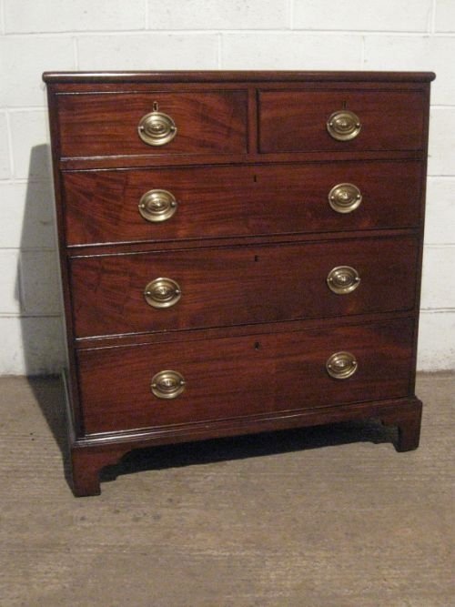 Antique Regency Mahogany Chest of Drawers 36.5" Wide Wdb220/14.4