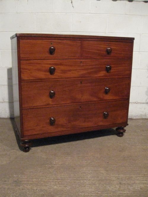 Superb Antique Victorian Mahogany Chest of Drawers C1860 Wdb4631/21.4