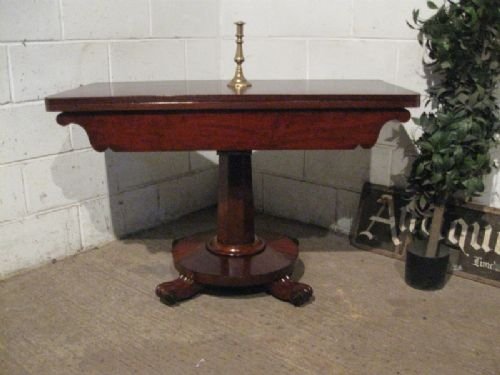 Lovely Antique William 1v Mahogany Fold Over Breakfast Dining Sofa Table Seats 6 People C1820 Wdb4734/21.4