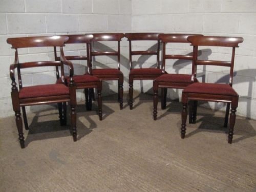 Superb Set Six Antique William 1v Mahogany Dining Chairs C1820 Wdb220/21.4