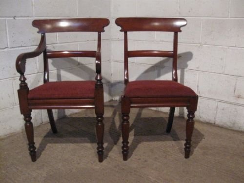 fig 1. SUPERB SET SIX ANTIQUE WILLIAM 1V MAHOGANY DINING CHAIRS C1820 WDB220/21.4