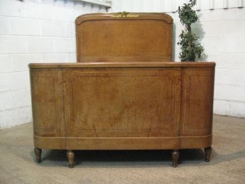 Superb Antique French Walnut & Gilt 19th Century Queen Sized Double Bed C1890 Wdb4674/28.4