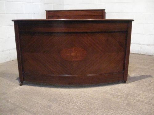 fig 1. QUALITY ANTIQUE EDWARDIAN INLAID MAHOGANY DOUBLE BED C1900 WDB60/28.4