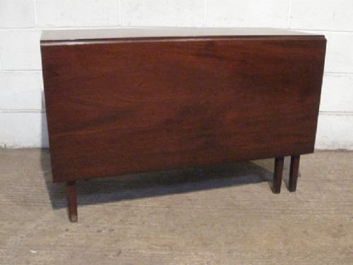 Antique Georgian Mahogany Drop Leaf Mahogany Dining Table Seats 8-10 People C1780 Wdb110/28.4
