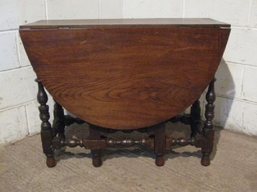 fig 1. ANTIQUE JAMES 11 COUNTRY OAK DROP LEAF GATE LEG TABLE C1680 WDB4738/5.4