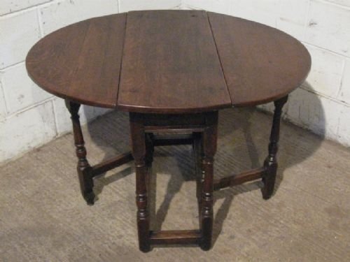 Small Antique James 11 Country Oak Peg Joined Drop Leaf Gate Leg Dining Table C1680 Wdb140/5.4