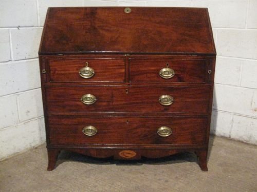 fig 1. ANTIQUE REGENCY MAHOGANY BUREAU DESK C1800 Wnk4628b/5.4