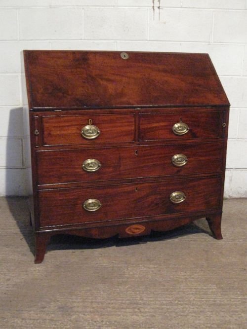 Antique Regency Mahogany Bureau Desk C1800 Wnk4628b/5.4