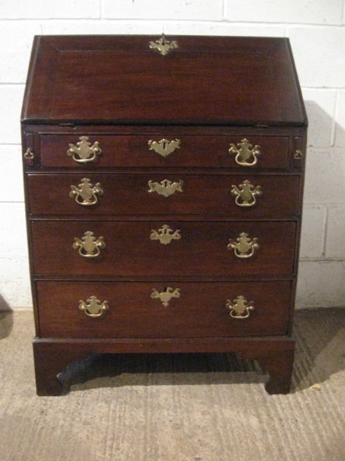 Narrow Antique Georgian Oak Bureau C1780 Wdb190/5.4