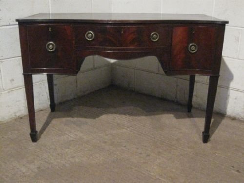 Antique Edwardian Sheraton Flamed Mahogany Writing Table Desk C1900 Wdb4675/5.4
