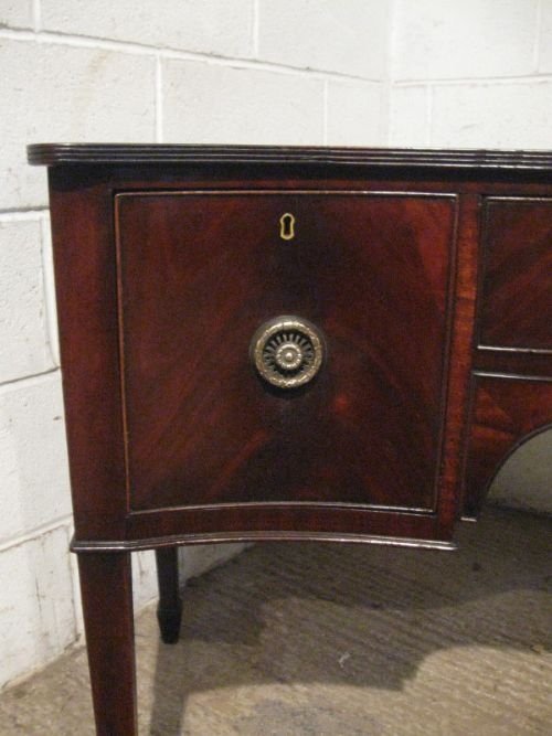 fig 1. ANTIQUE EDWARDIAN SHERATON FLAMED MAHOGANY WRITING TABLE DESK C1900 WDB4675/5.4