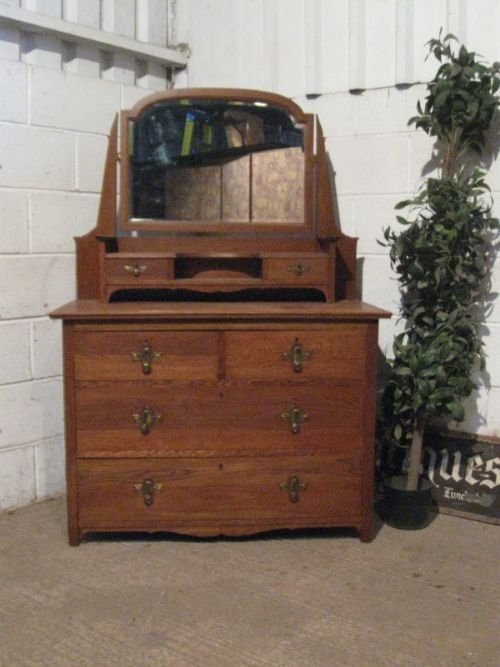 Quality Antique Arts & Crafts Oak Dressing Table Chest C1890 Ewjm75/7.5