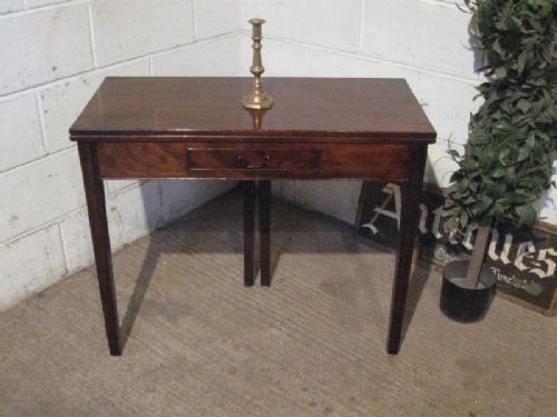 Antique Georgian Mahogany Fold Over Tea Table C1780 Ewprv120/7.5