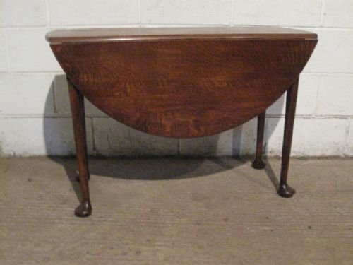 Antique Georgian Country Oak Drop Leaf Small Dining Table Seats Four C1780 Wdb85/12.5