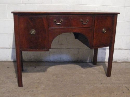 Antique Georgian Small Bow Front Mahogany Sideboard C1780 Wdb4763/18.5