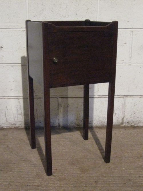Antique Georgian Mahogany Pot Cuboard Bedside Table C1780 Wdb75/18.5