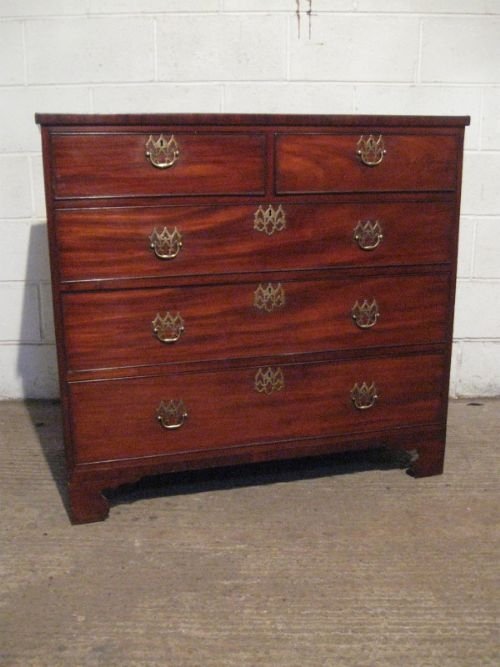 Quality Antique Regency Mahogany Chest of Drawers C1800 Wdb3859/18.5