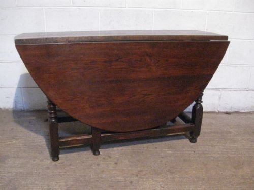 Antique Early Georgian Country Oak Gate Leg Dining Table Seats 8 People C1720 Wdb4687/19.5