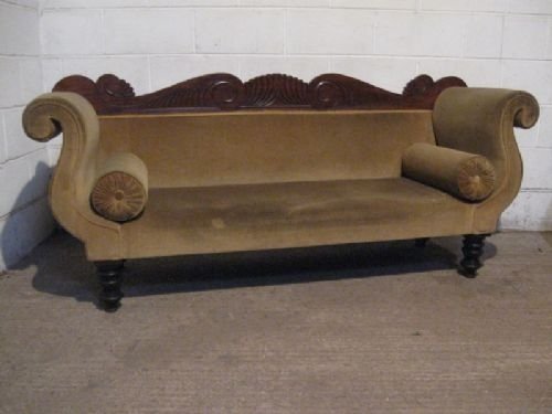 Superb Quality Antique William 1v Mahogany Flat Back Sofa C1820 Wdb4848/25.5