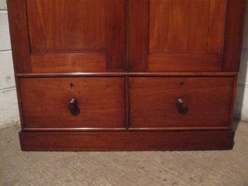 fig 1. ANTIQUE VICTORIAN MAHOGANY DOUBLE WARDROBE HALL ROBE C1860 WDB120/1.6