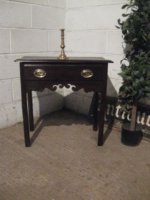 Lovely Antique Early Victorian Small Country Oak Lowboy Side Table C1840 Wdb80/1.6