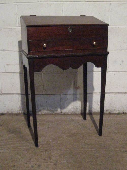 Antique Georgian Oak Writing Box Slope on Stand C1780 Wdb4813/1.6