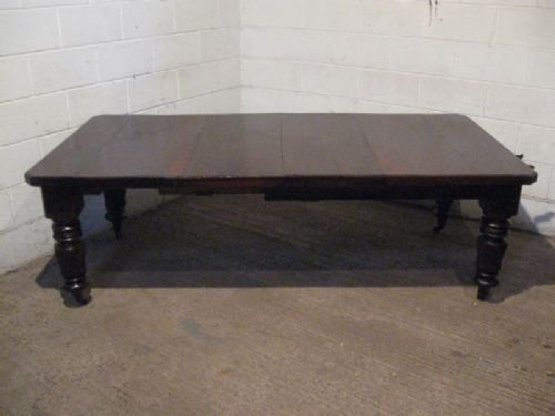 Antique Late Victorian Mahogany Wind Out Extending Dining Table Seats 12-14 People C1880 Wdb240/9.6