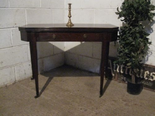 Antique Regency Mahogany Fold Over Tea Table C1800 Wdb4773/9.6