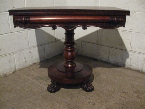 Antique William 1v Mahogany Fold Over Tea Table C1820 Wdb4637/9.6