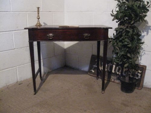 Antique Edwardian Mahogany Serpentine Side / Writing Table C1900 Wdb4858/17.6