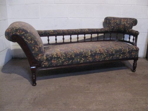 Antique Late Victorian Mahogany Double Ended Chaise Longue Sofa C1890 Wdb150/17.6